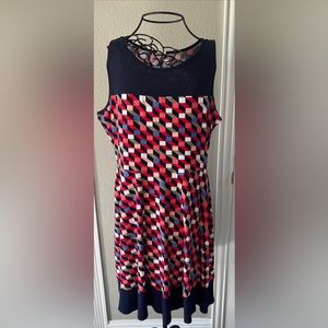 Dress multicolored size lg/xl stretchy